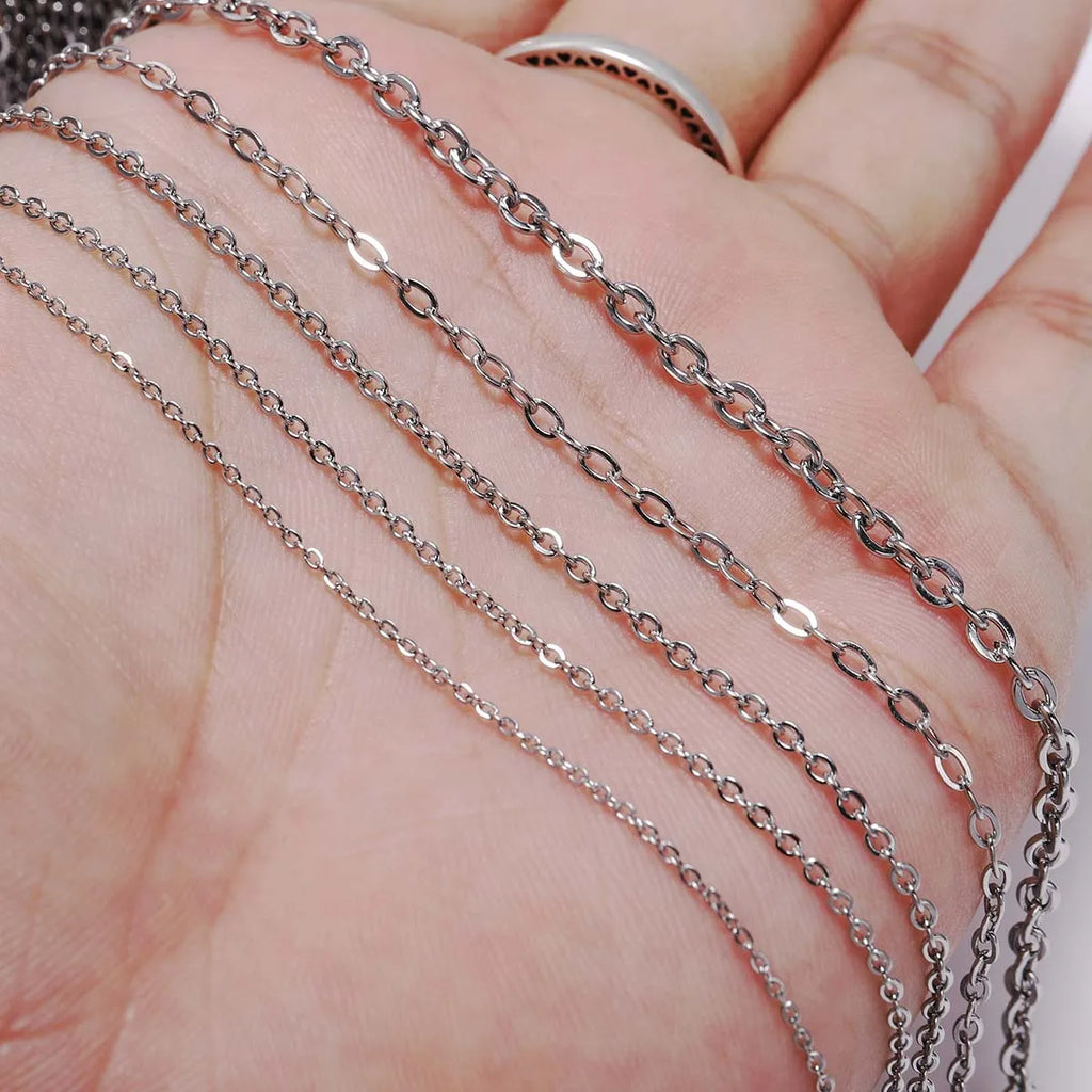Jewelry Chains Stainless Steel Multi Styles Necklace Bracelet DIY Jewelry Making