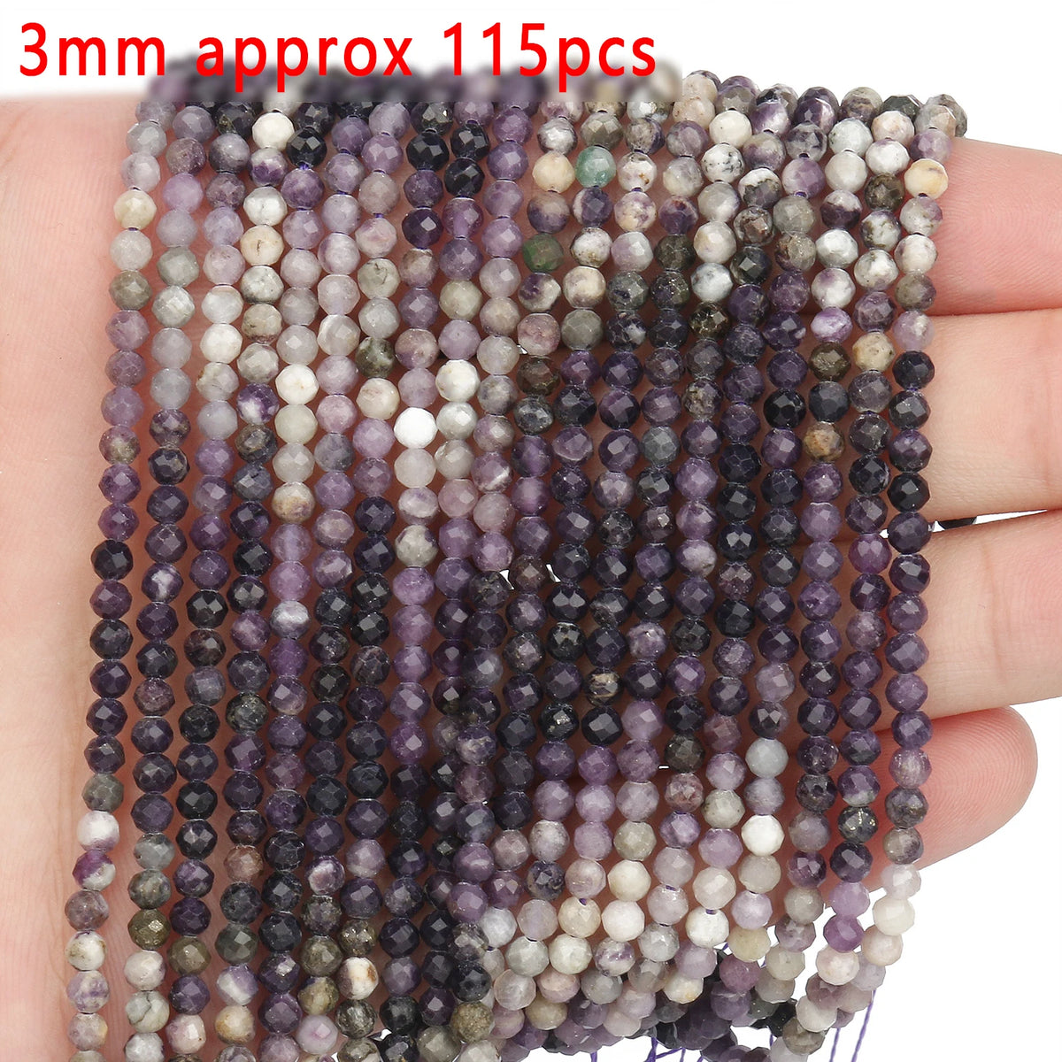 Stone Beads Purple Amethyst-Style Assorted Shapes for DIY Jewelry Making