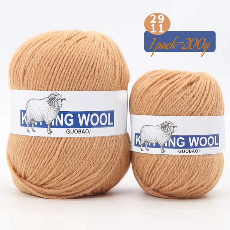 Yarn, Medium Thickness for Knitting Sweaters, Coats, Scarves & Winter Hats