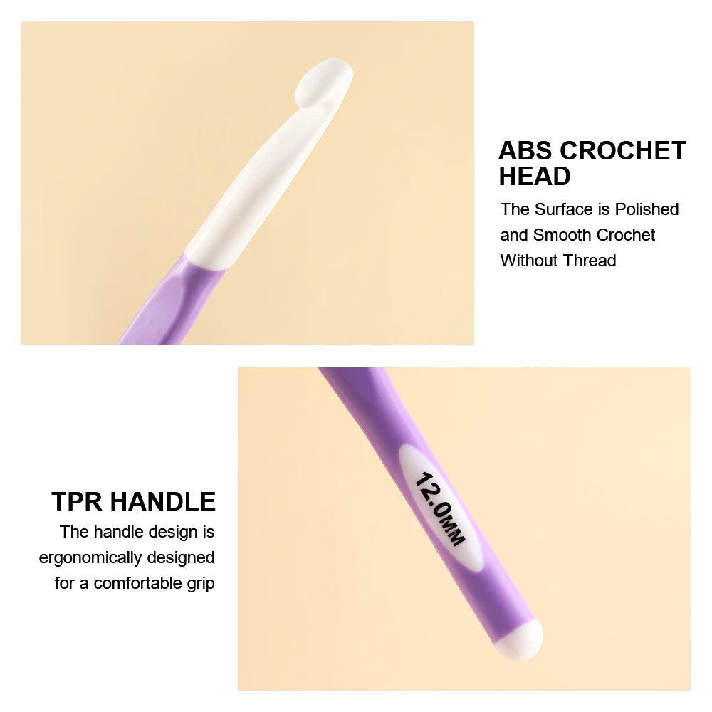 Crochet Hooks, Multicolor Soft-Grip Handles for Handmade Yarn Projects