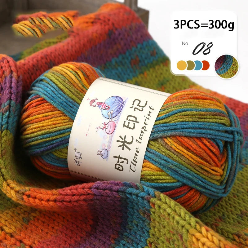 Yarn, Colorful Gradient for Sweaters, Coats, Gloves, Bags & Blankets