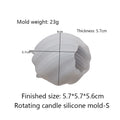 3D Rotating Pillar Candle Silicone Mold Geometric Wave Candle Wax Mould DIY Abstract Art Soap Resin Gypsum Mold Home Craft Decor