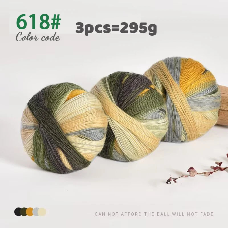 Yarn, Rainbow Gradient for Handmade Shawls, Sweaters, Hats & Knitwear