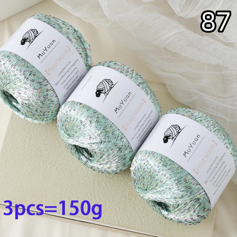 Yarn, Glitter Effect for Knitting Cushions, Bags, Hats & Decorative Crafts