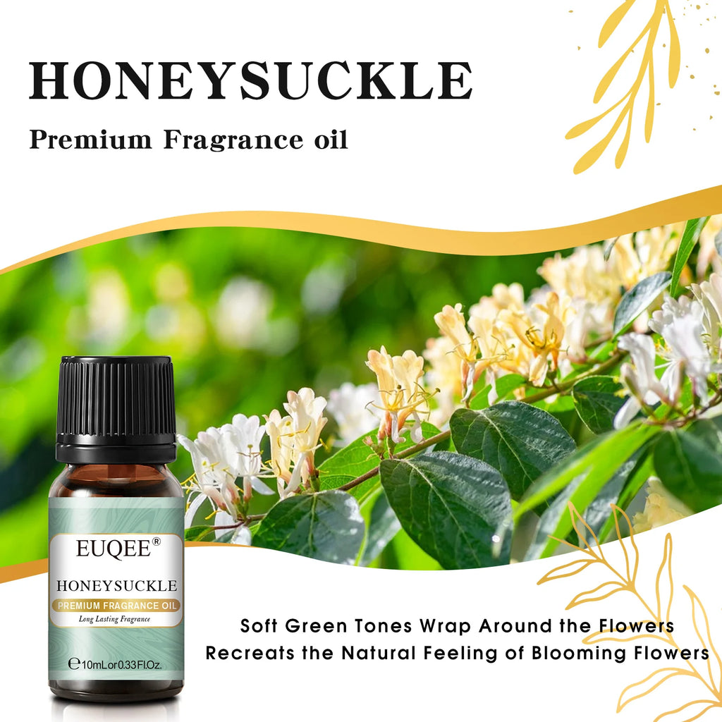 EUQEE 10ML Floral Series Fragrance Oil For Aromatherapy,Making Candle,Coconut & Vanilla Japanese Magnolia Pumpkin Pie Aroma Oils