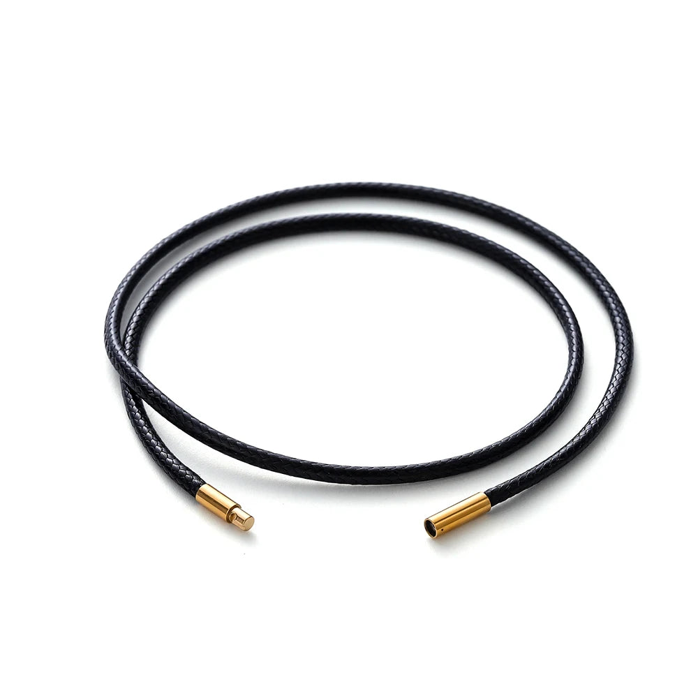Necklace Cords Black Brown Braided Waxed Clasp DIY Jewelry Making Craft Supplies
