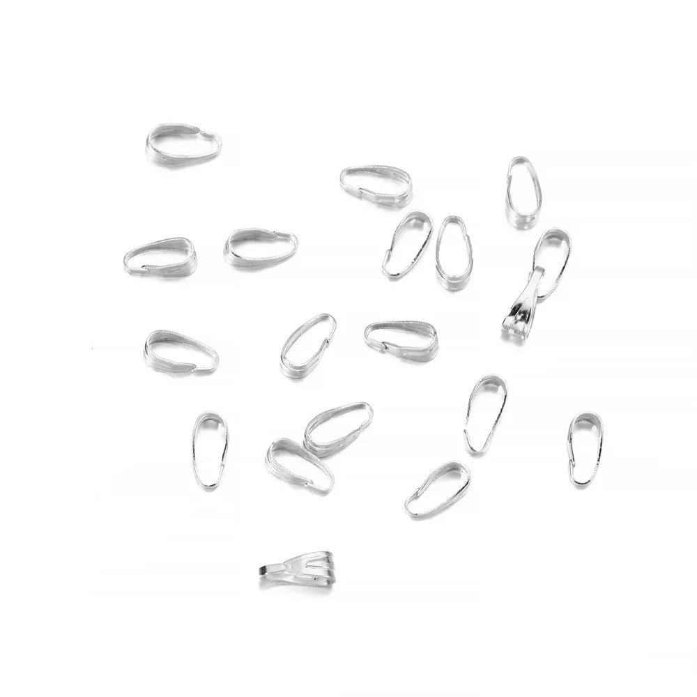 Pendant Bails Metal Clasp Necklace Connectors DIY Jewelry Making Craft Supplies