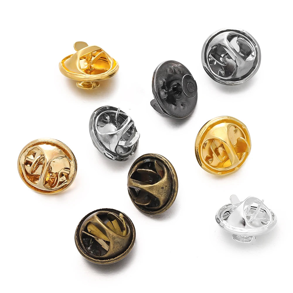 Brooch Pin Backs Metal Butterfly Badge Locks DIY Jewelry Making Craft Supplies