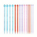 Knitting Needles, Plastic Single-Pointed Set for Handmade Yarn Projects