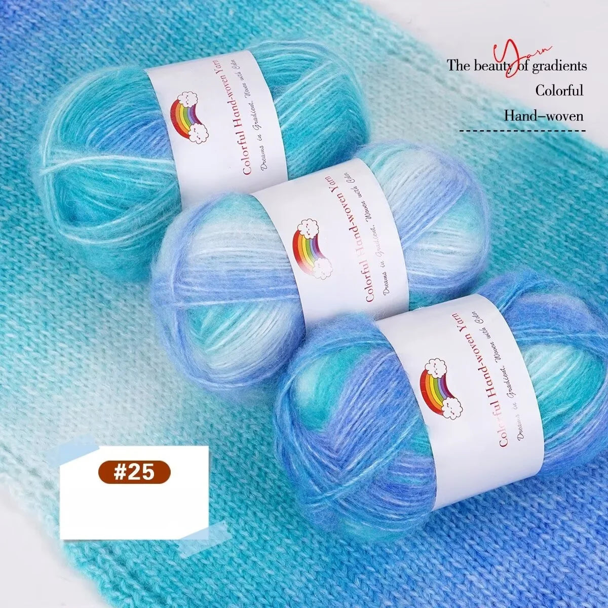 Yarn, Light Rainbow Gradient for Sweaters, Coats, Hats, Scarves & Shawls