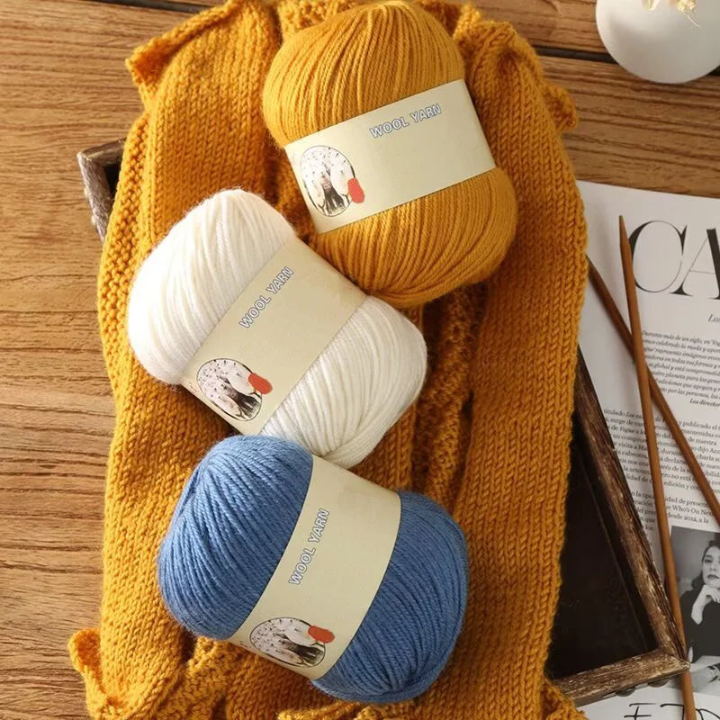 Yarn, Medium-Thick for Hand Knitting Sweaters, Hats, Scarves & Coats