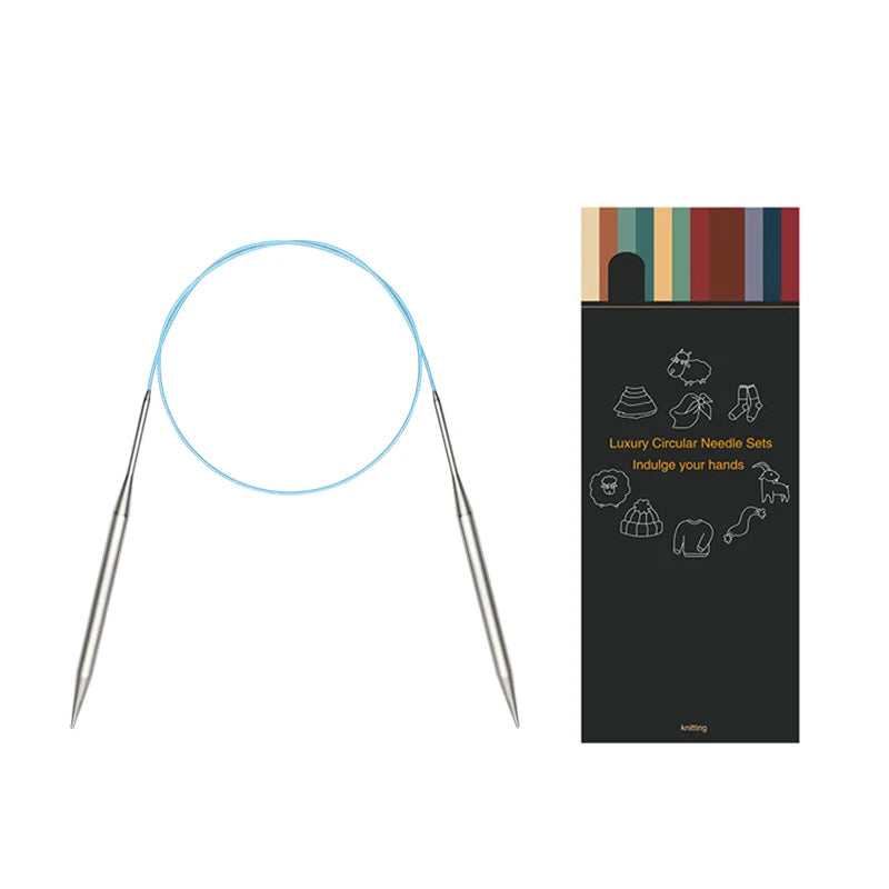Knitting Needles, LOOEN Stainless Steel Circular for Scarves & Sweaters