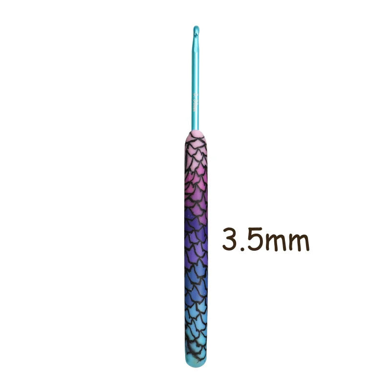 Crochet Hook, Purple Mermaid Handle for Handmade Yarn & Crochet Projects