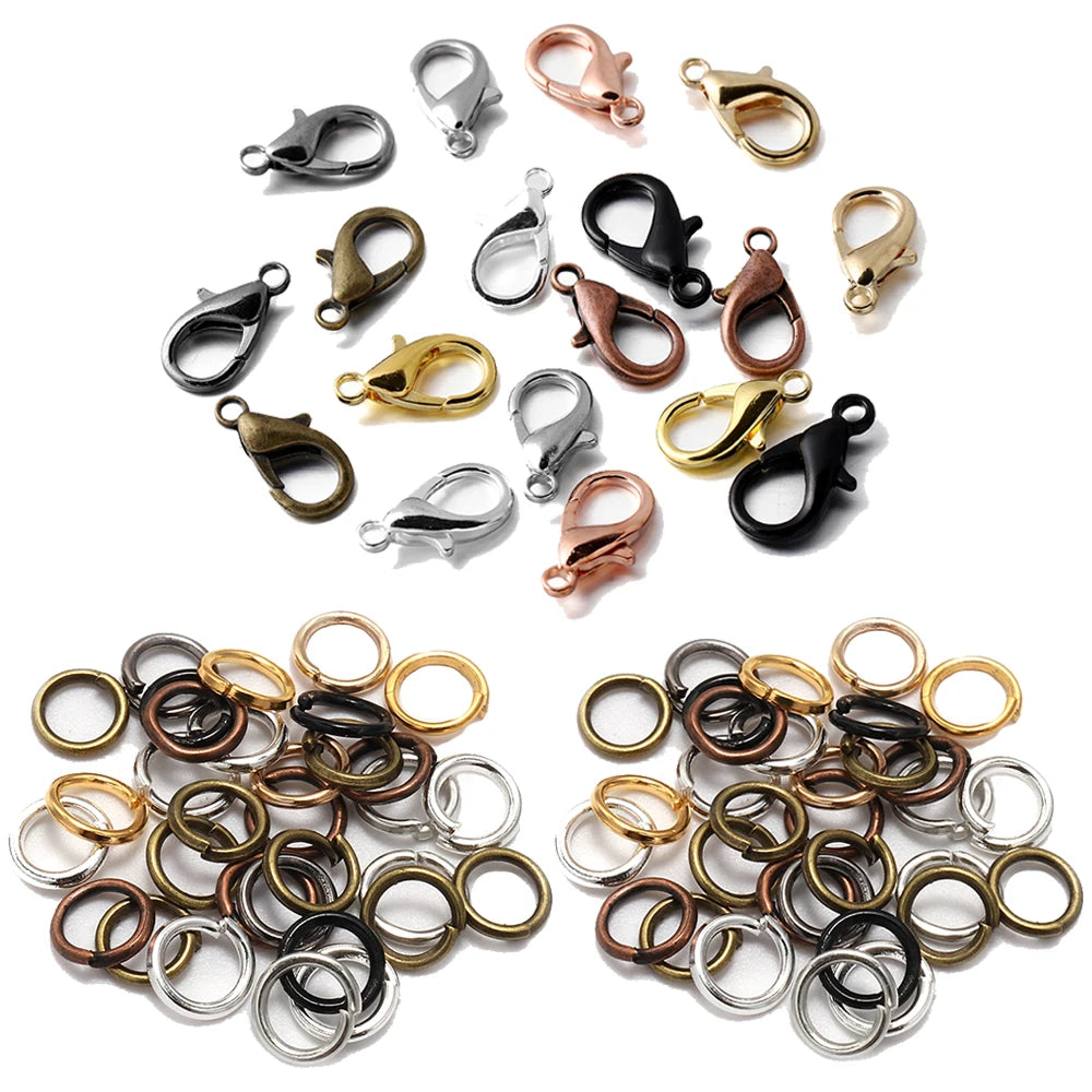 Jewelry Findings Kit Lobster Clasps Open Jump Rings DIY Jewelry Making