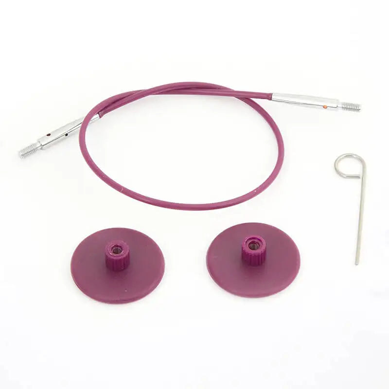 Knitting Needle Cable, KnitPro Purple for Interchangeable Circular Needles