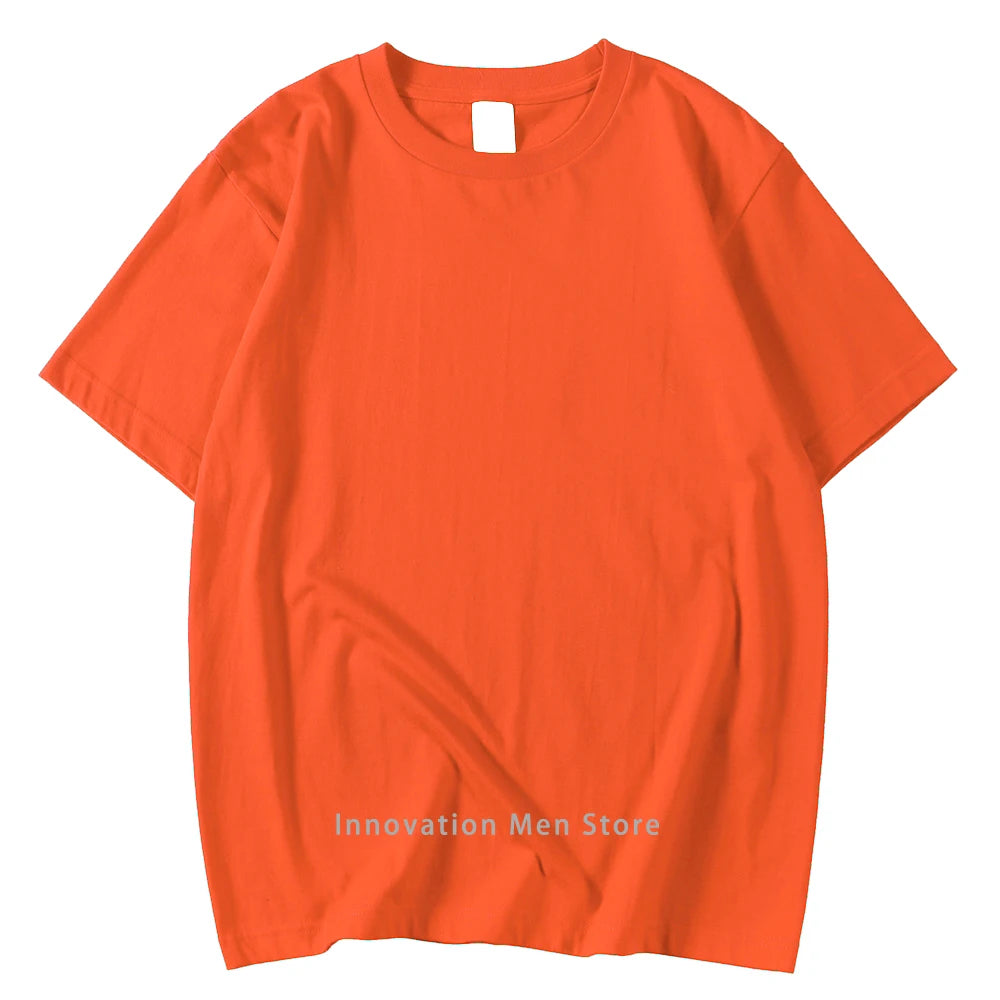 T-Shirt Unisex Cotton Solid Color Oversized Basic Tee 14 Vibrant Colors