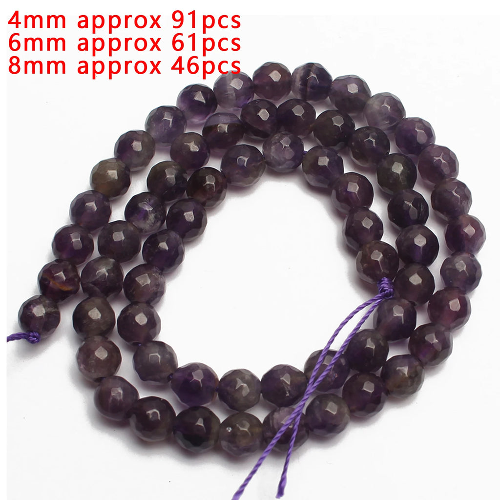 Stone Beads Purple Amethyst-Style Assorted Shapes for DIY Jewelry Making