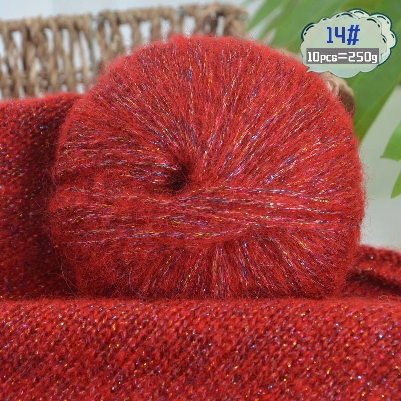 Yarn, Glitter Effect for Knitting Sweaters, Scarves, Hats & Handmade Gifts
