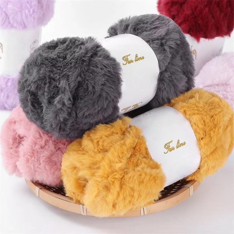 Yarn, Wide Faux Fur for Handmade Coats, Scarves, Hats & Crochet Shoes