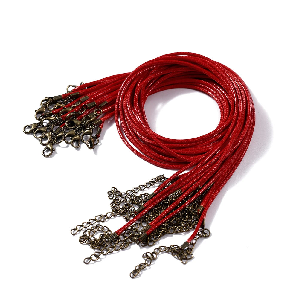 Necklace Cords Braided Leather Adjustable Clasp DIY Jewelry Making