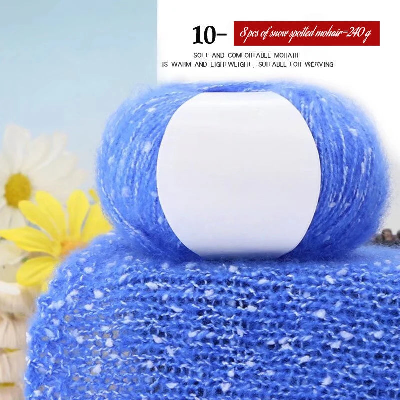 Yarn, Snow-Dot Effect for Knitting Sweaters, Shawls, Headbands & Hats