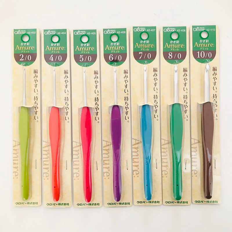 Crochet Hooks, Clover Amure for Handmade Yarn Crafts, Lace & Needlework