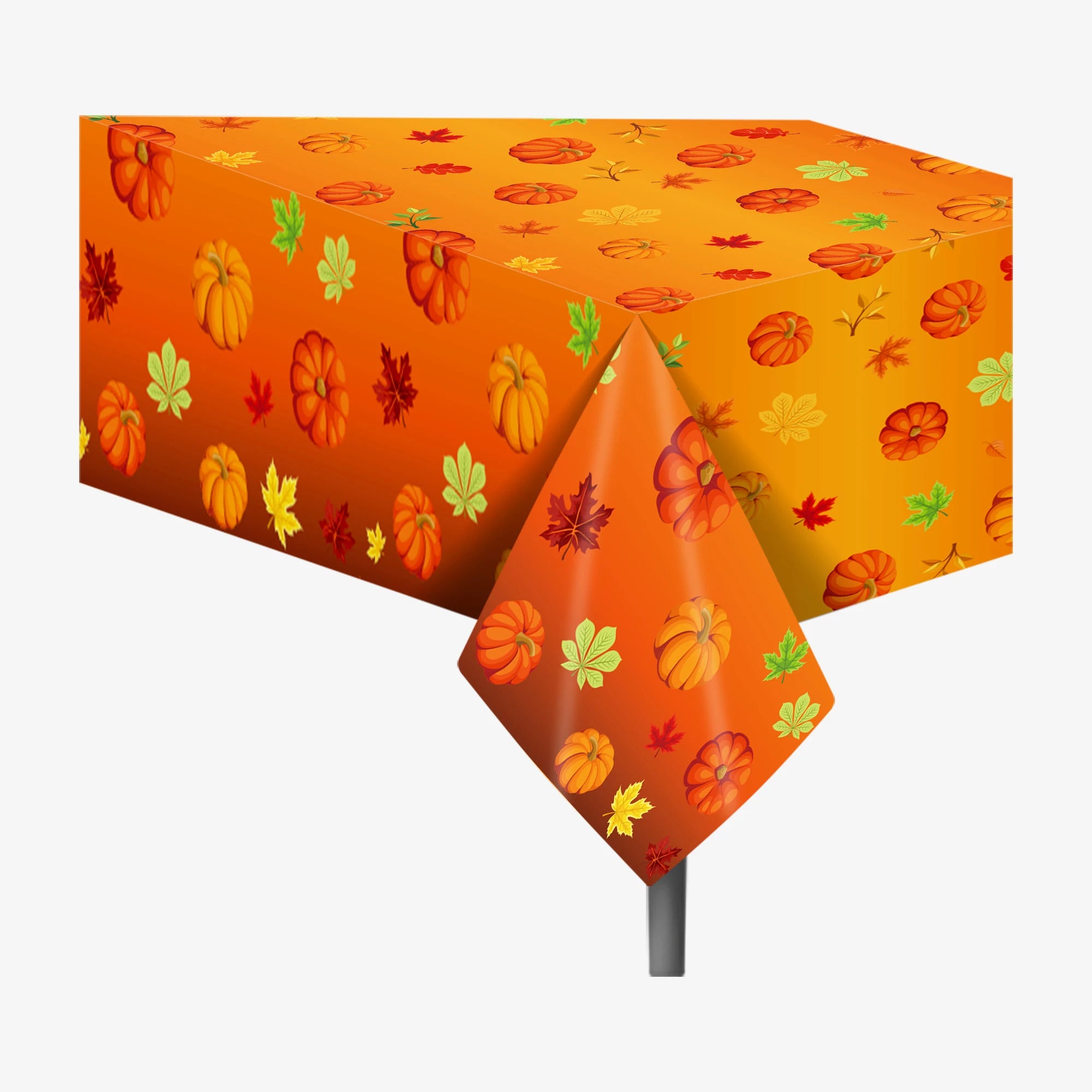 130*220cm Thanksgiving Day Tablecloth Pumpkin Maple Leaves Table Cover For Thanksgiving Decoration Party Supplies