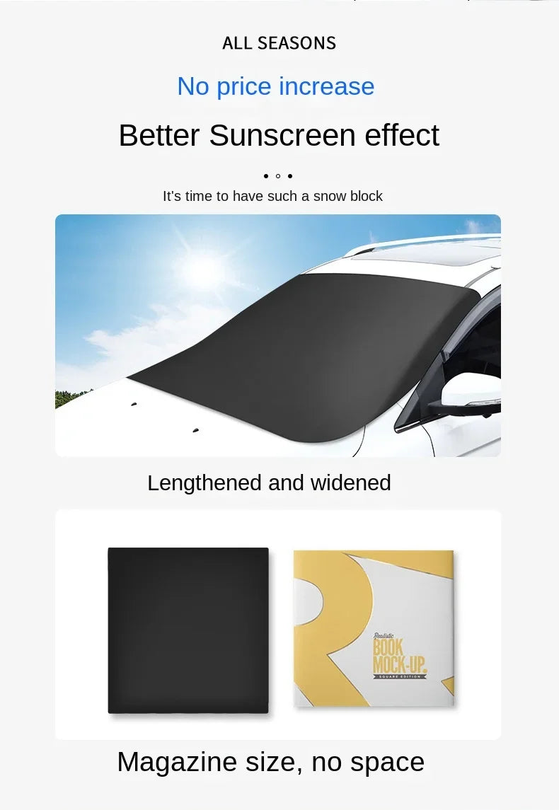 Car Magnetic Snow Shield Winter Car Sun Shade UV Protector