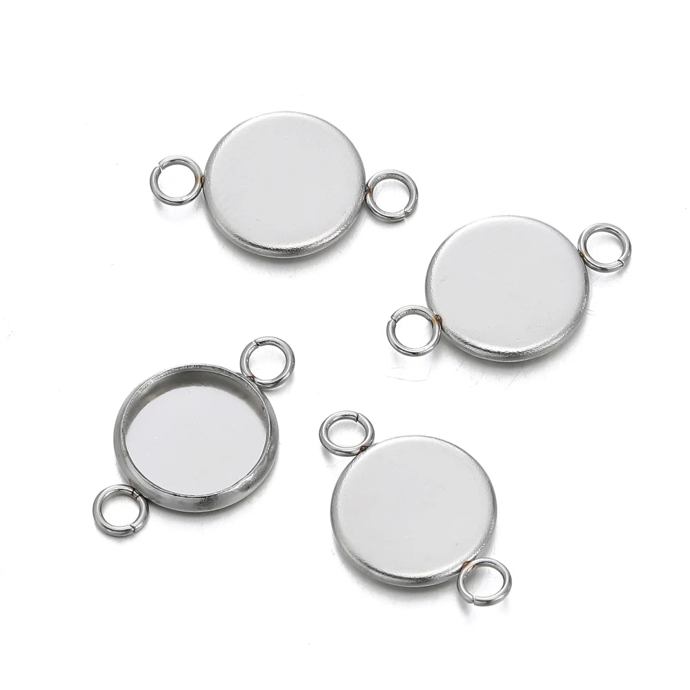 Jewelry Findings Stainless Steel Cabochon Cameo Base Settings DIY Jewelry Making