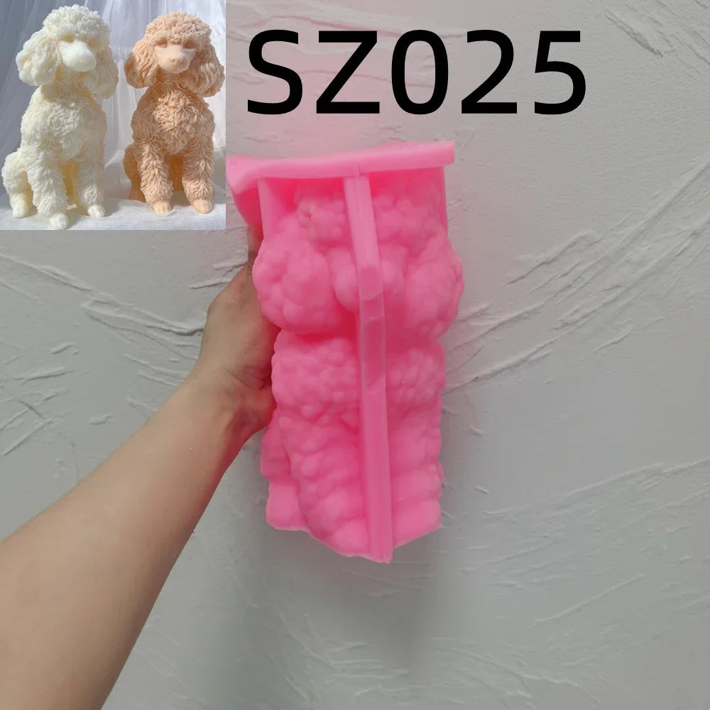 Dog Breed Candle Mold, 11 Styles — Puppy Silicone Mold, Soy Wax & Resin