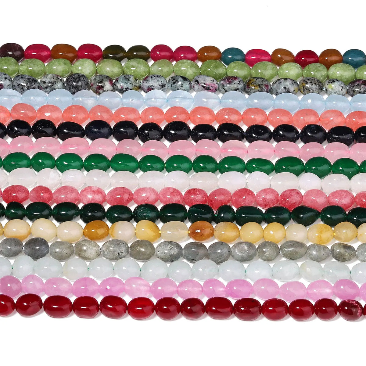 Stone Beads Irregular Chalcedony-Style Spacers for DIY Jewelry Making
