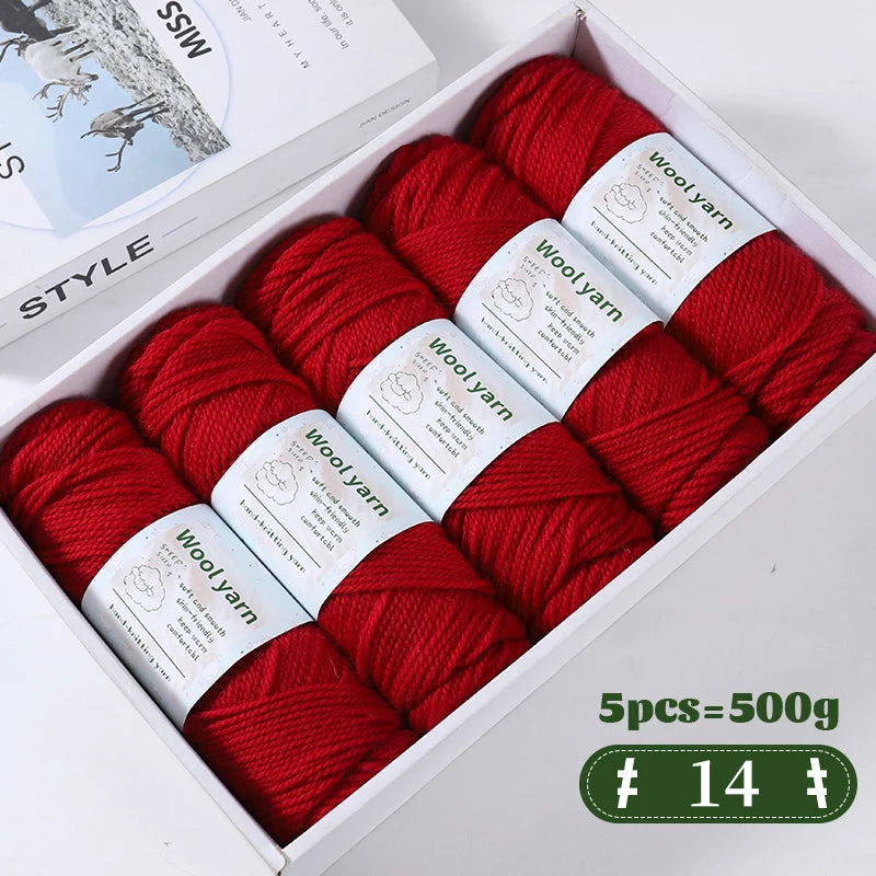 Yarn, Thick Rainbow Gradient for Coats, Scarves, Gloves & Creative Knitwear