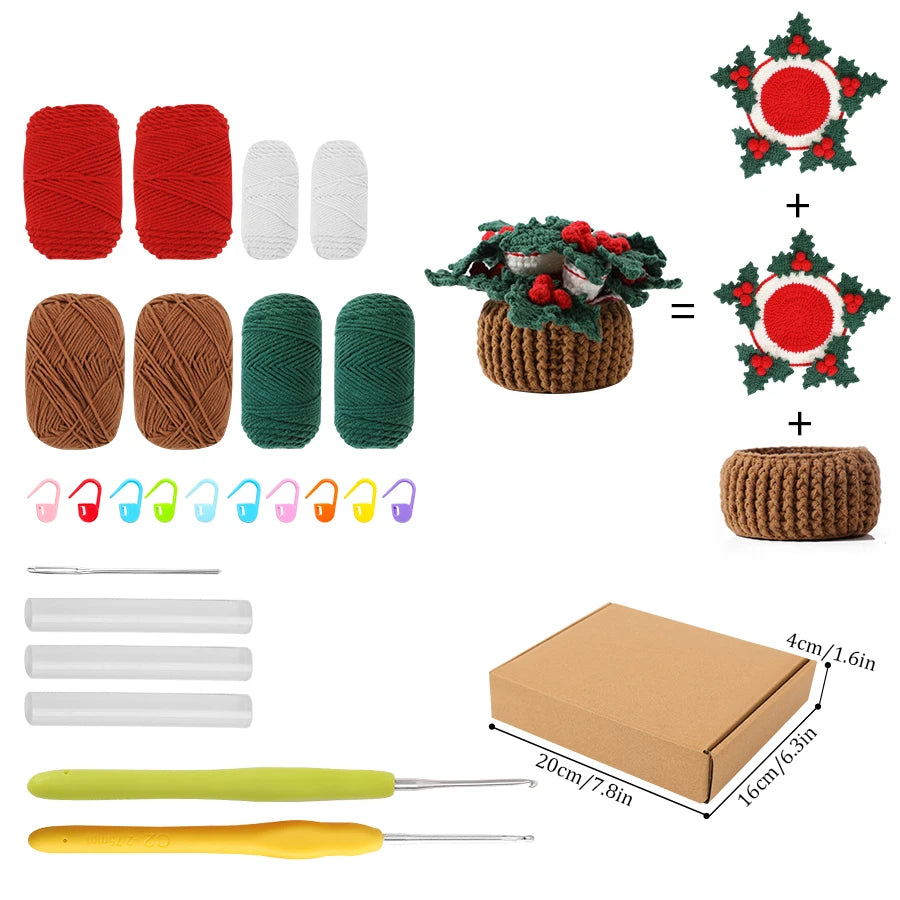 Crochet Kit for Handmade Baskets, Coasters & Beginner Home Decor Projects