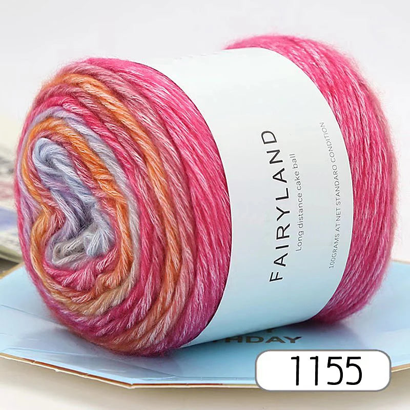Yarn, Rainbow Gradient for Handmade Sweaters, Scarves, Hats & Shawls