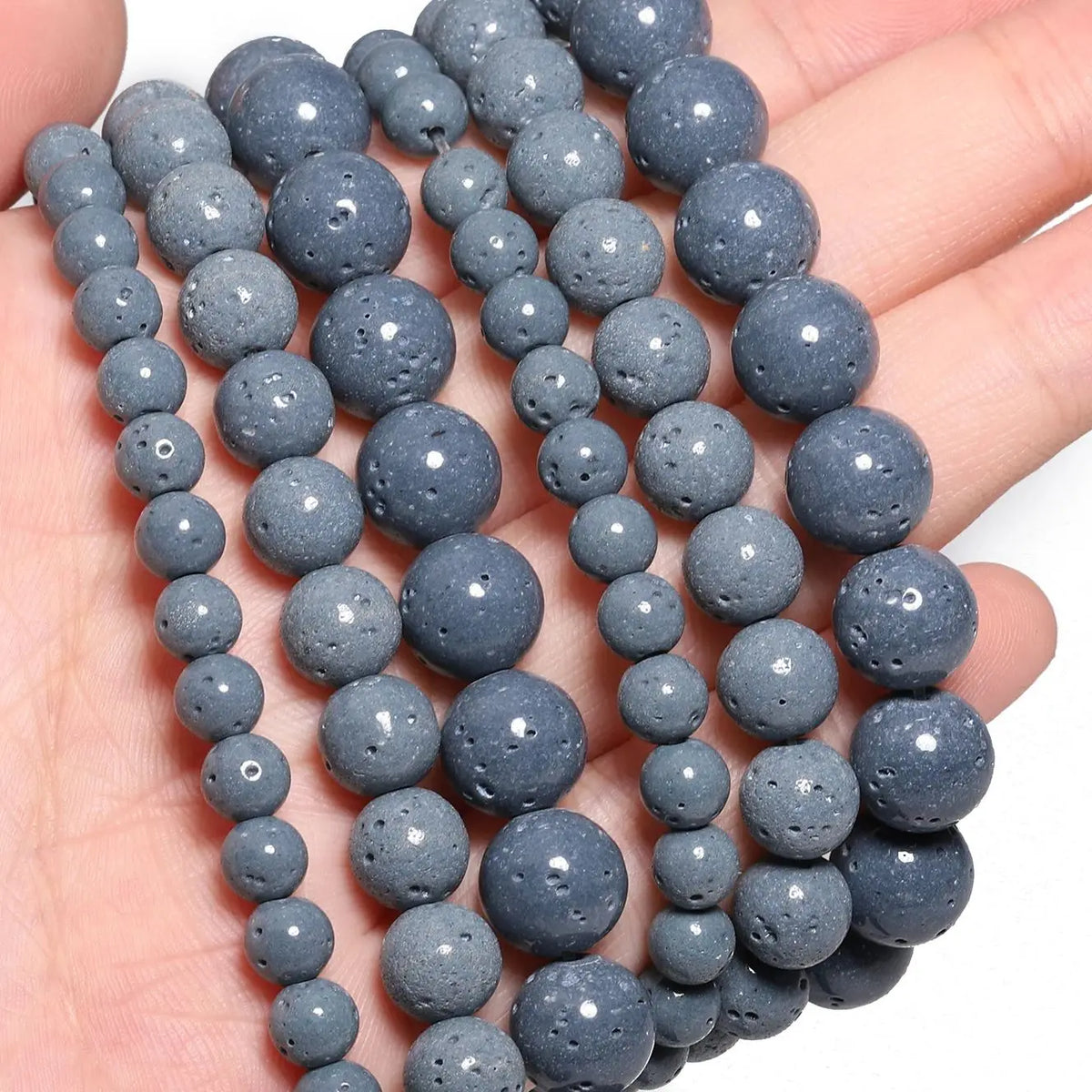 Stone Beads Round Blue Coral-Style Spacers for DIY Jewelry Making Craft Beads