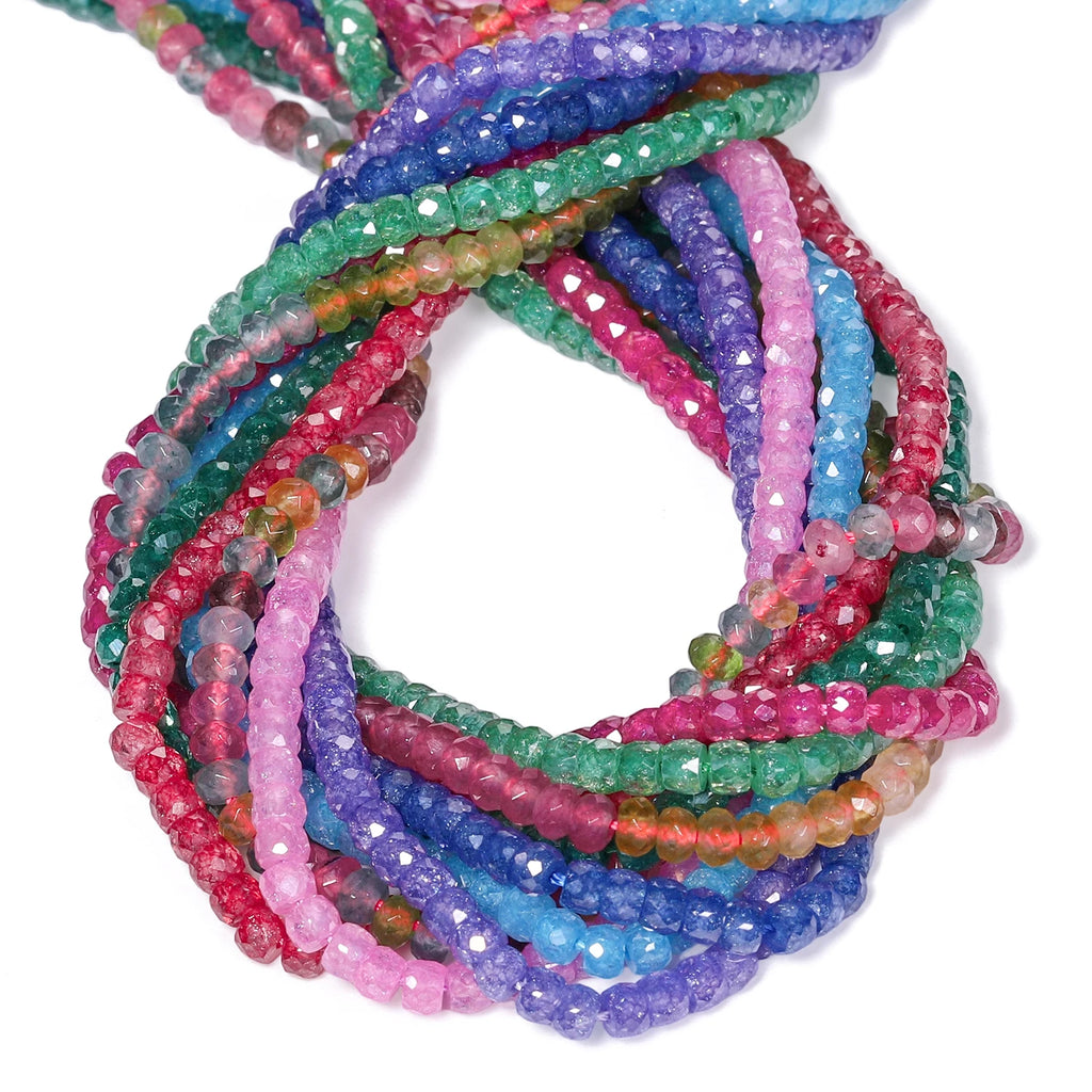 Stone Beads Faceted Abacus Zircon-Style for DIY Jewelry Making Bracelet Supplies