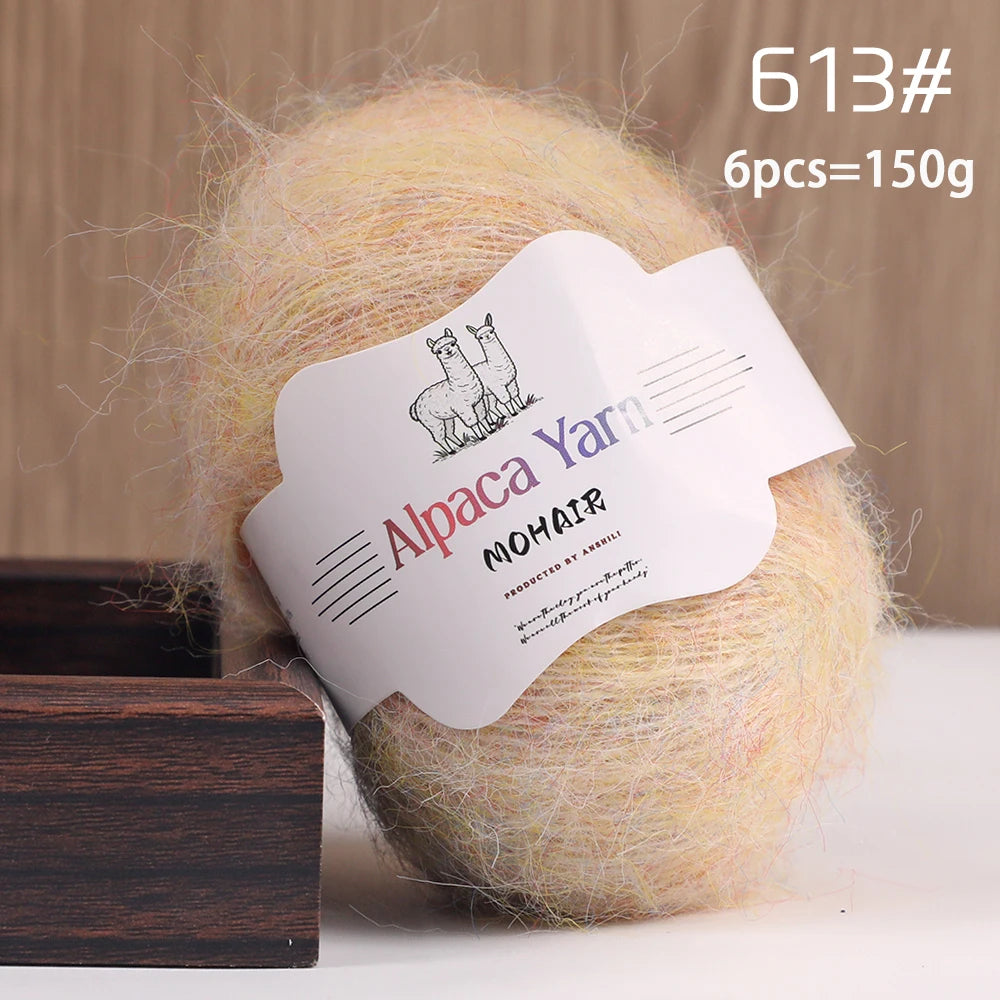 Yarn, Solid Color Long-Pile for Sweaters, Gloves, Hair Ties & Shawls