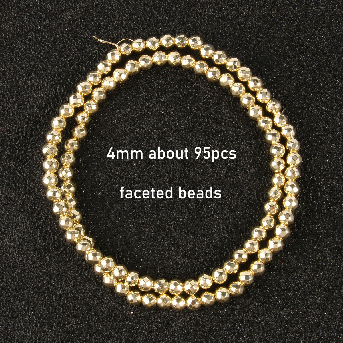 Stone Beads Gold-Tone Hematite-Style Mixed Shapes for DIY Jewelry Making