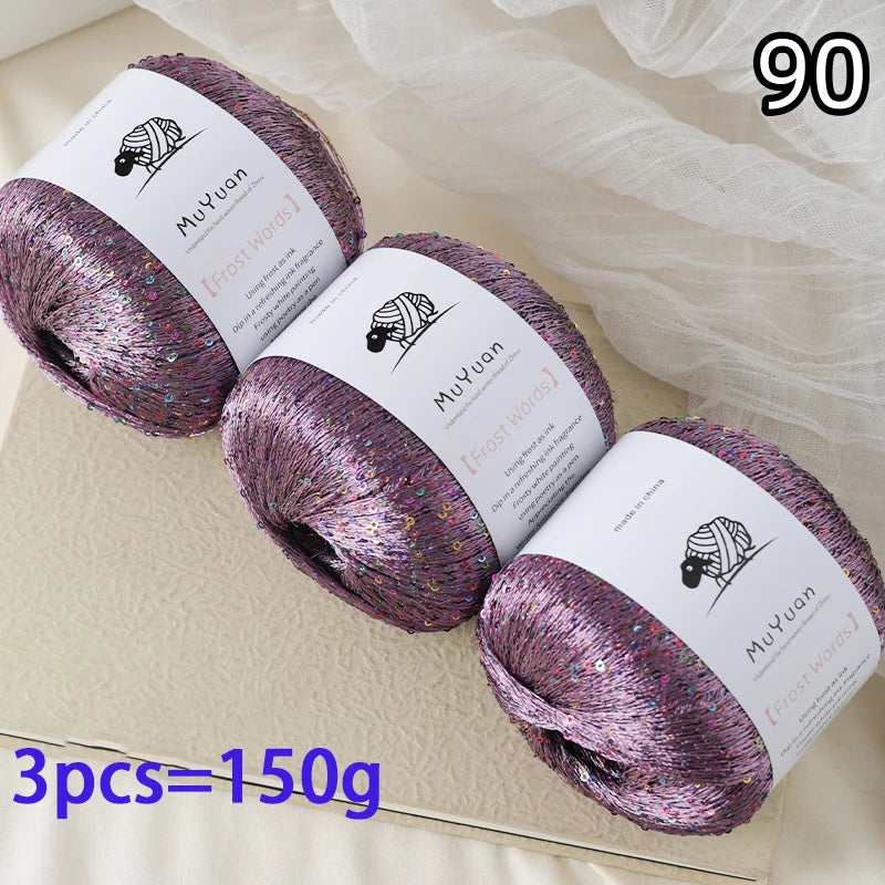Yarn, Glitter Effect for Knitting Cushions, Bags, Hats & Decorative Crafts