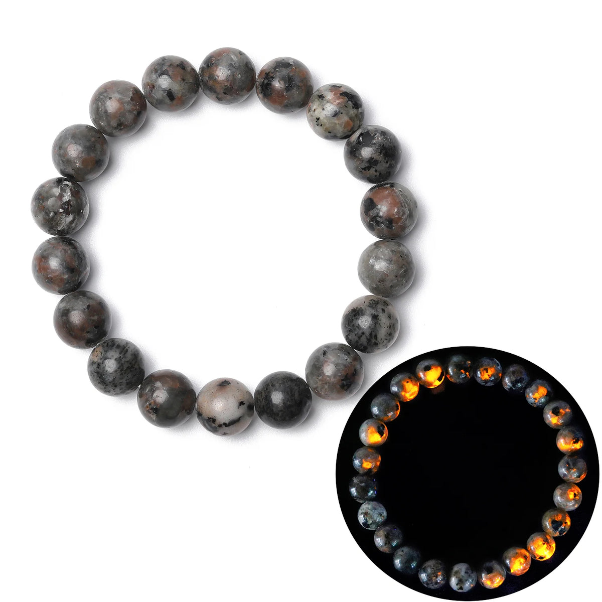 Bracelet Round Flame-Style Stone Beaded Stretch DIY Jewelry Making