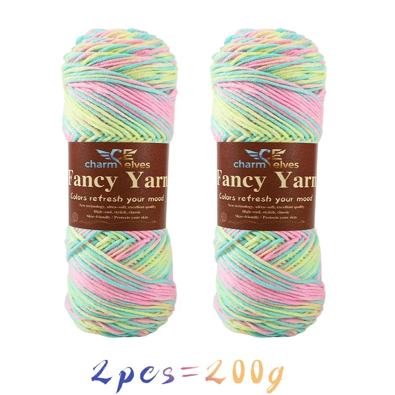 Yarn, Multicolor Gradient for Sweaters, Scarves, Hats, Gloves & Slippers