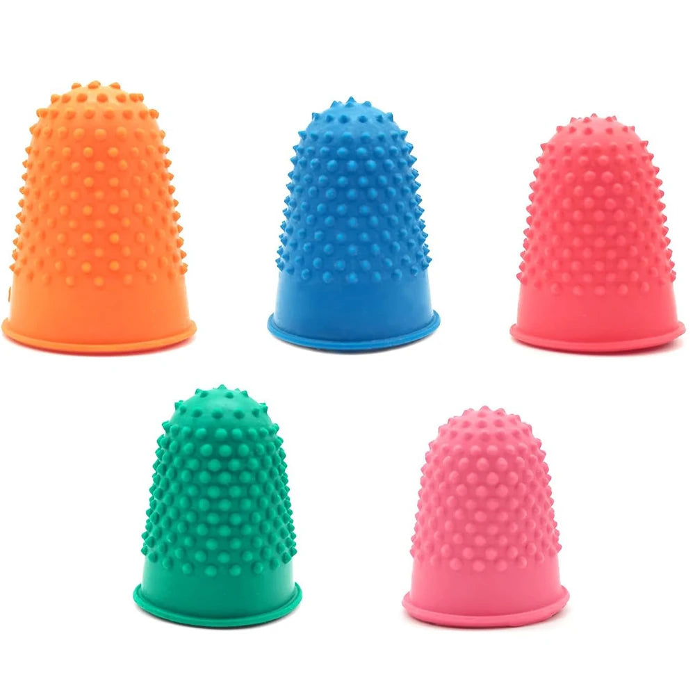 Finger Protectors, Silicone Thimble Sleeves for Embroidery & Sewing Crafts
