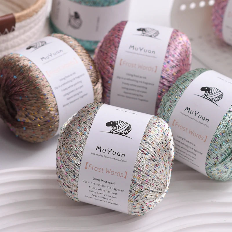 Yarn, Glitter Effect for Knitting Cushions, Bags, Hats & Decorative Crafts