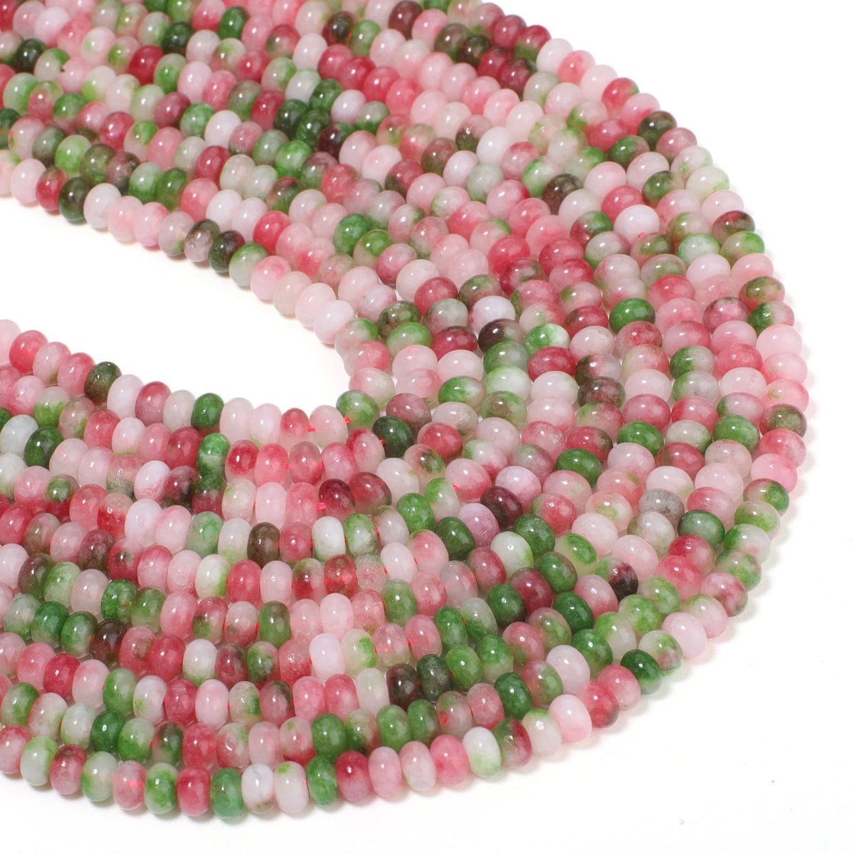 Stone Beads Morganite-Style Jade Abacus Rondelle for DIY Jewelry Making