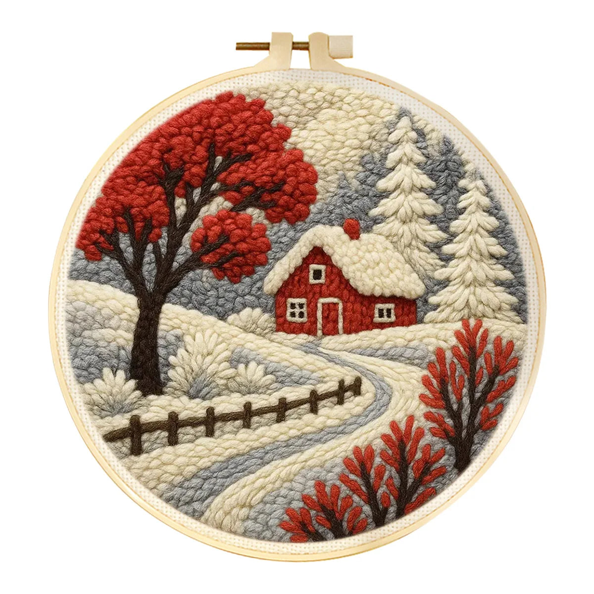 Punch Needle Kit, Cozy Winter Designs for Beginner Embroidery & Home Decor