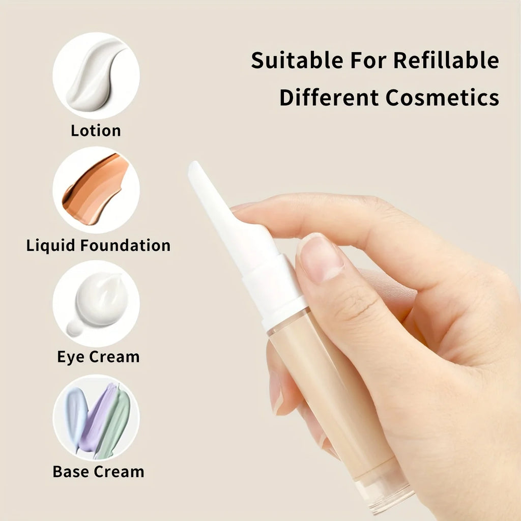 Airless Pump Bottle Empty Clear Refillable Cosmetic Sample Container