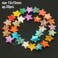 Shell Beads Mother-of-Pearl Heart Star Round Shapes for DIY Jewelry Making