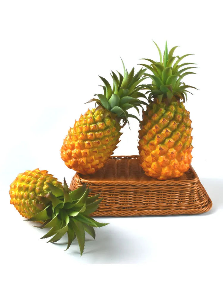 Large Yellow Pineapple Tropical Fruits Decorative Foam Artificial Imitation Fake Decorations Display Decor DIY Craft