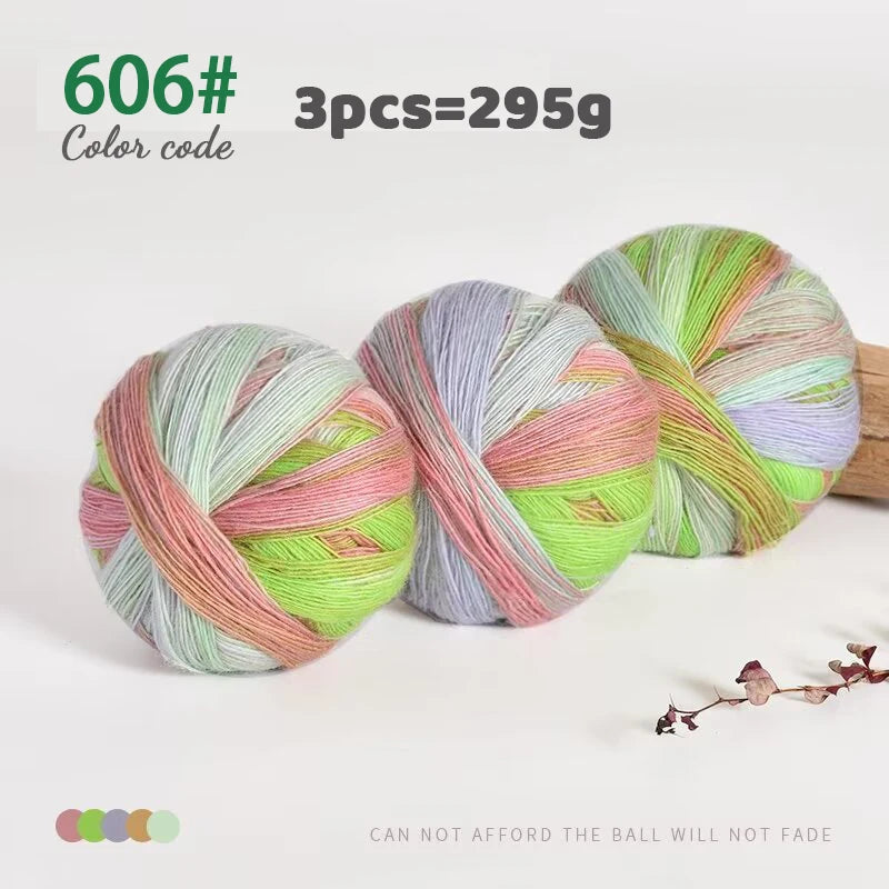 Yarn, Rainbow Gradient for Handmade Shawls, Sweaters, Hats & Knitwear