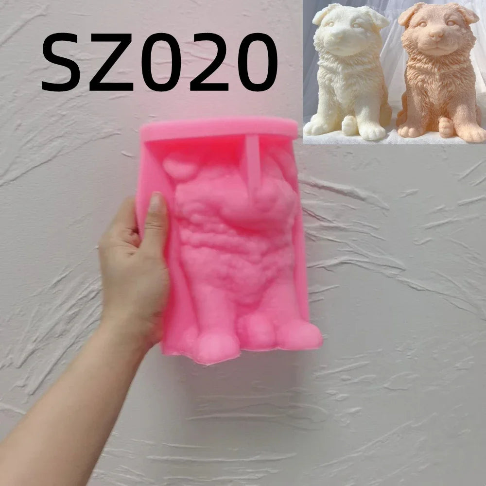 Dog Breed Candle Mold, 11 Styles — Puppy Silicone Mold, Soy Wax & Resin